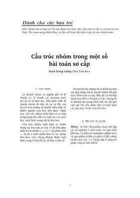 Cấu trúc nhóm trong một số bài toán sơ cấp